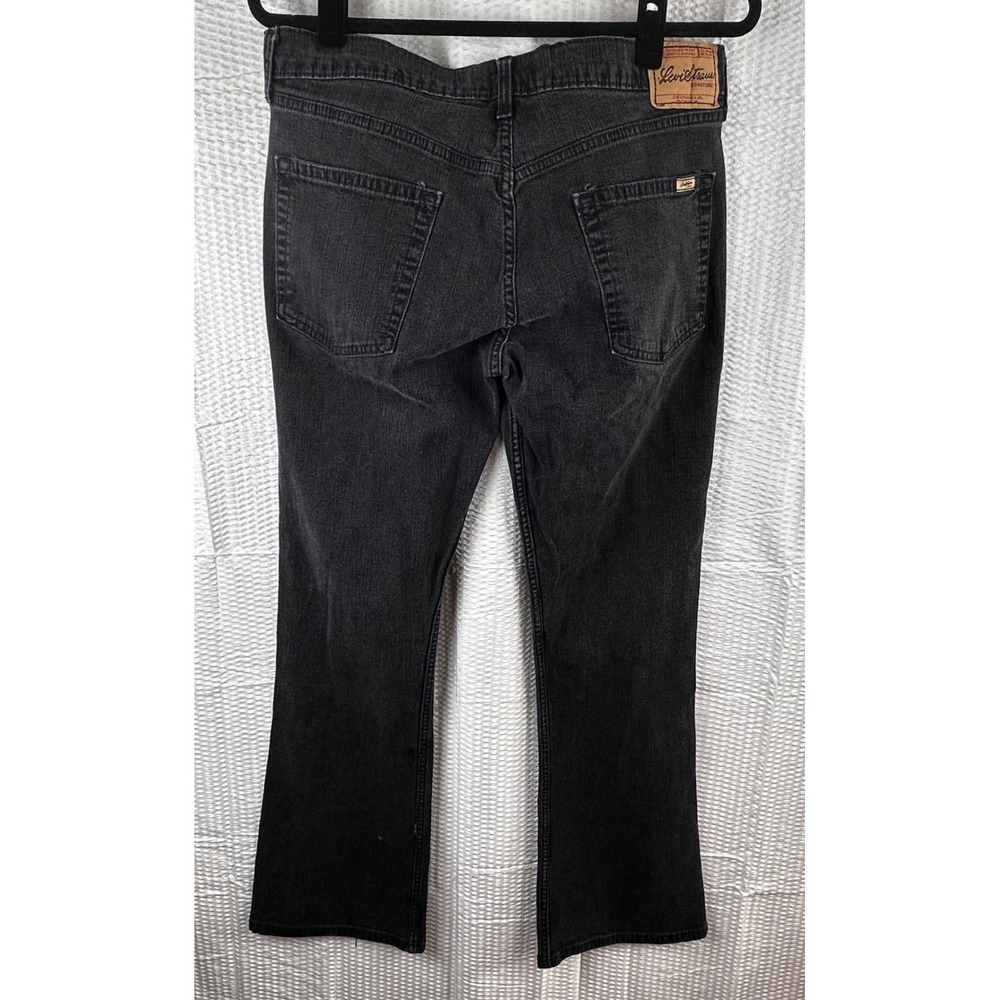Levi Strauss Signature Stretch Bootcut Jeans Missies Size 14 Medium Black - Picture 5 of 8